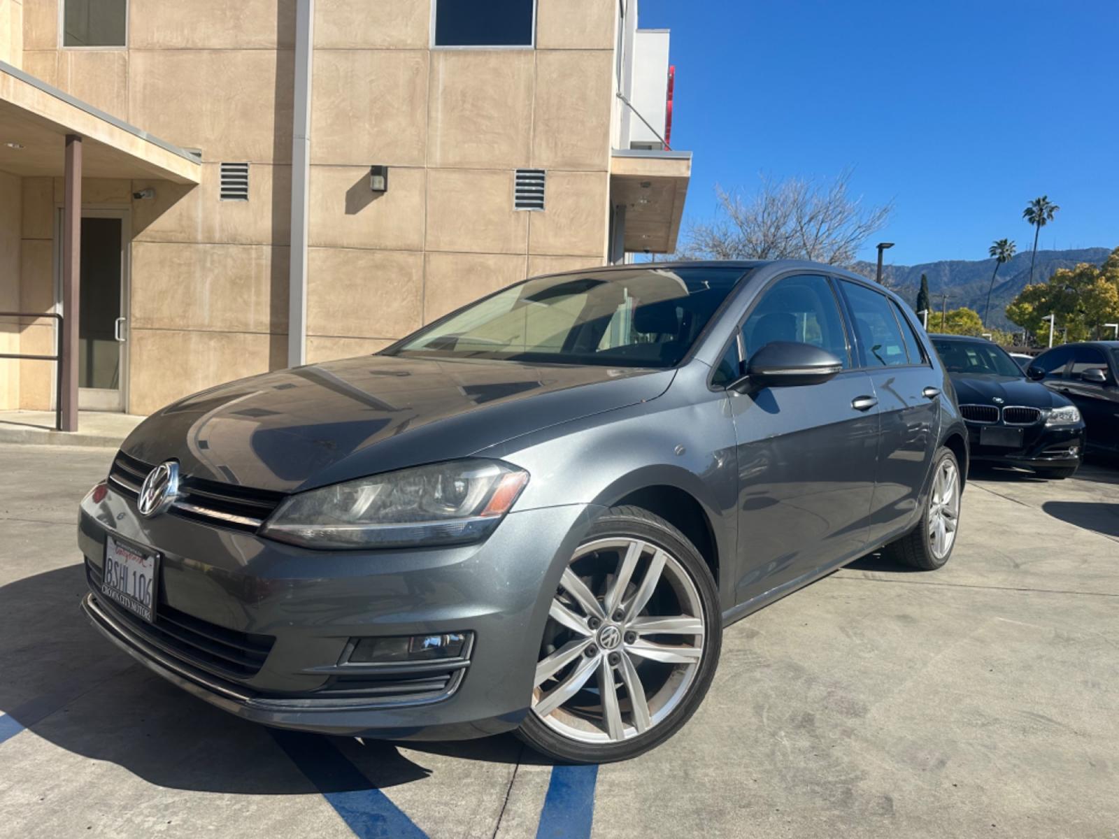 2015 Gray /Black Volkswagen Golf Leather (3VW217AU1FM) with an 4 Cylinder engine, Automatic transmission, located at 30 S. Berkeley Avenue, Pasadena, CA, 91107, (626) 248-7567, 34.145447, -118.109398 - Introducing the 2015 Volkswagen Golf TSI S 6A! This compact hatchback offers a perfect blend of versatility, efficiency, and style. With its sleek design and impressive features, the Golf TSI S is sure to elevate your driving experience. This particular model comes equipped with a smooth-shifting - Photo #0